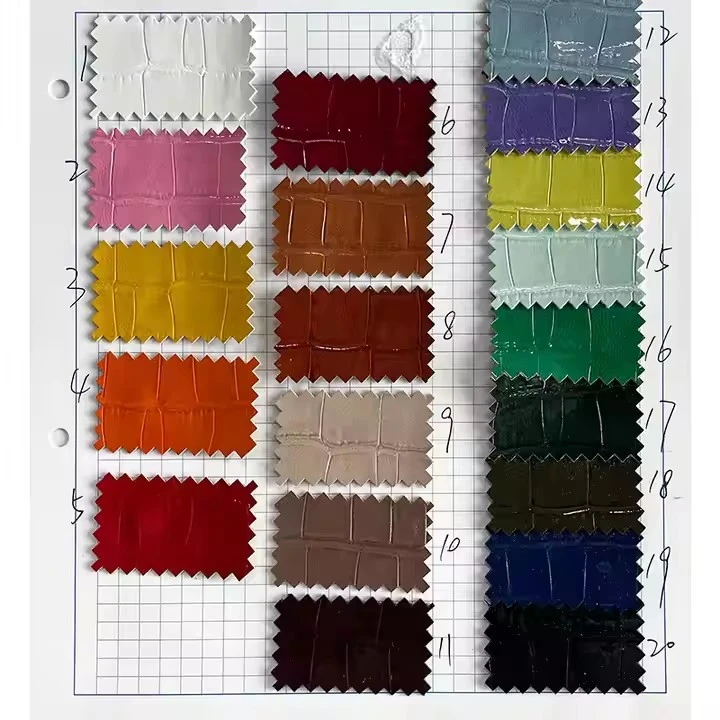 New Velvet Alligator Fabric Faux Leather Fabric Shiny Star Printing Heavy Crocodile Print Fabric Artificial Leather For Bags